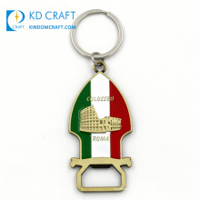 Hochwertiger kundenspezifischer Metalldruckguss-Weichemaille-Italien-Reise-Touristen-Souvenir-Schlüsselanhänger für dekorative